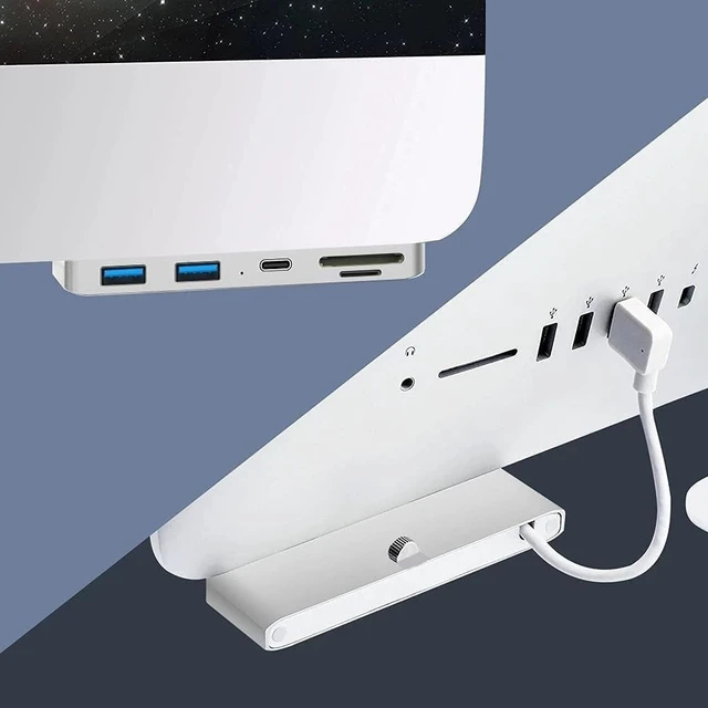 Alt view image 5 of 7 - USB Hub, Multifunctional USB SplitterAluminum Alloy USB 3.0 Hub Adapter Splitter with SD/TF Card Reader for Mac & PC