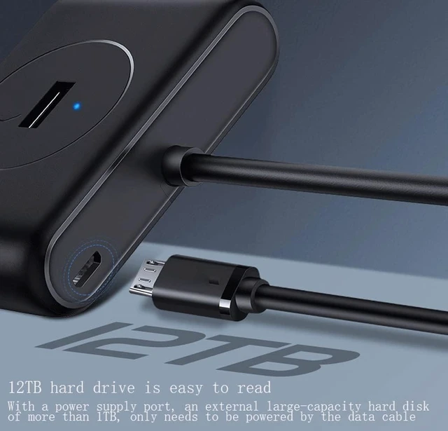 Alt view image 4 of 6 - USB Hub, USB 3.0 Hub 4-Port USB 3.0 High-Speed USB Splitter for Hard Drives USB Flash Drive Mouse Keyboard Extend Adapter