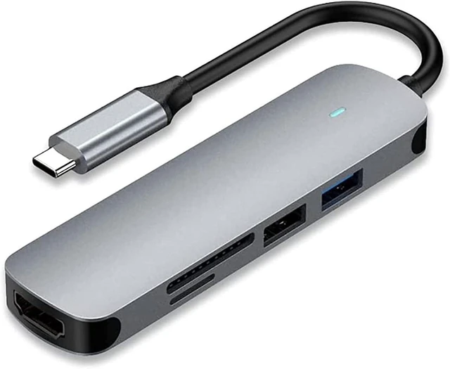 Main image of KouRy USB C Hub, 5-in-1 USB C Multiport Adapter with 4K HDMI, USB 3.0 Ports, USB 2.0 Ports, SD/TF Card Reader, USB C Dock for Laptop