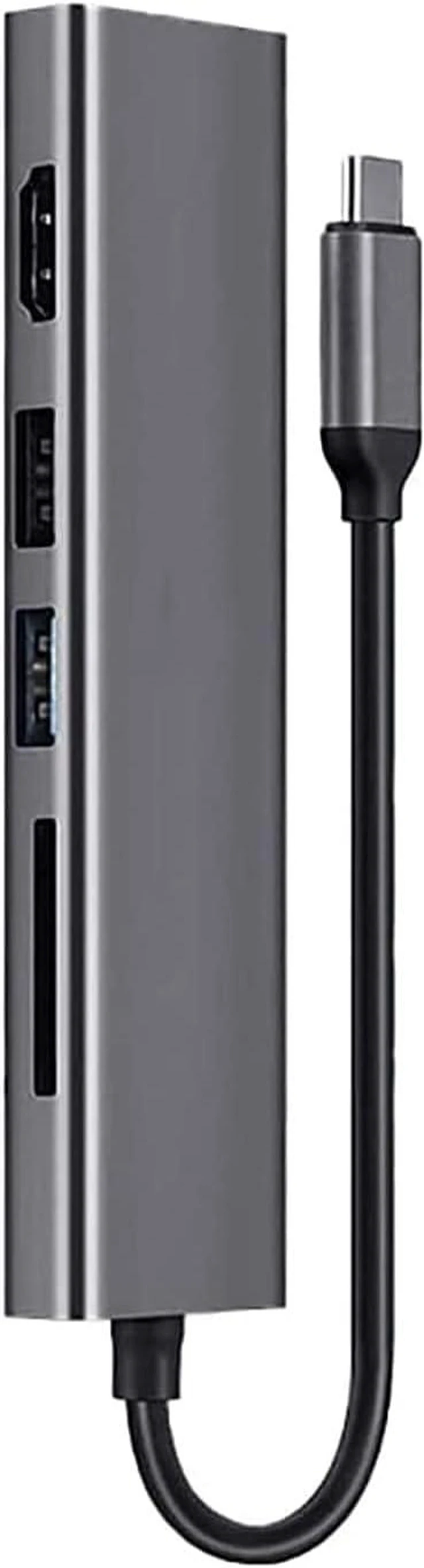 Main image of KouRy USB C Hub,6-in-1 Dock Station USB C Adapter for USB C Devices with 4K HDMI/USB 3.0 / USB 2.0 / SD and TF Slots/PD 60W