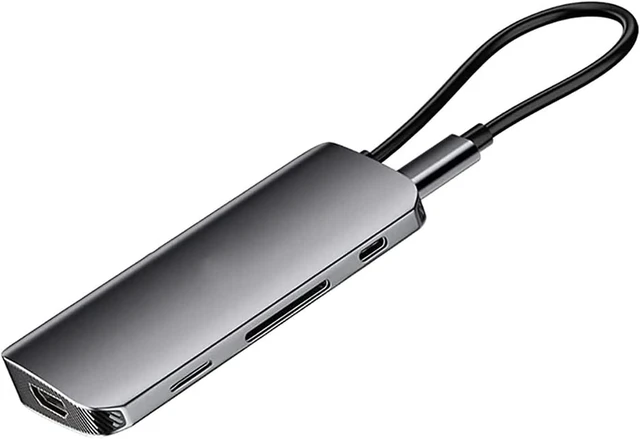 Main image of KouRy USB C Hub 7-1 Multiport Adapter Portable with 4K HDMI, 3 USB 3.0 Ports, 100W PD Charger, TF/SD Card Reader, Type C Dock Compatible with C Port Laptops