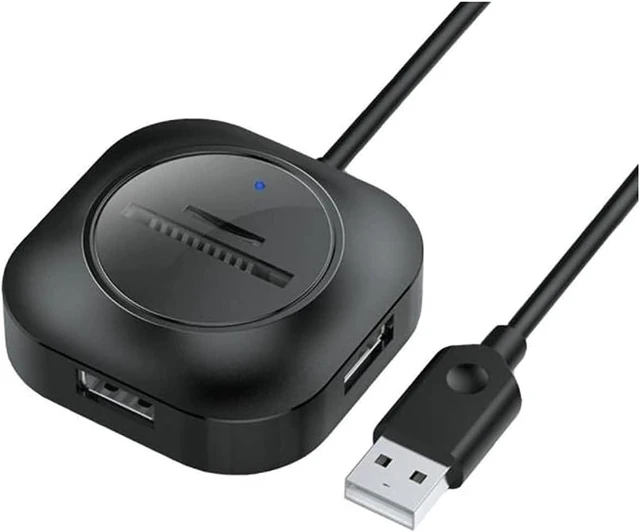 Main image of KouRy USB 3.0 Hub, USB Adapter USB Sliptter USB Extender with 3 USB 3.0 Port, SD/TF Card Reader, Micro USB Power Port (Black)