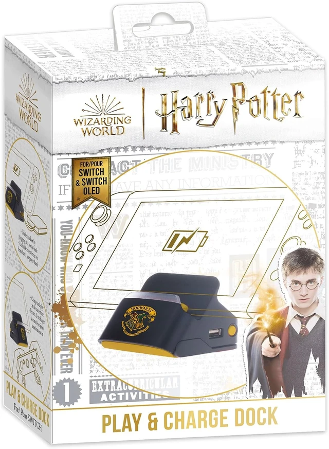 Alt view image 2 of 5 - Freaks and Geeks Harry Potter Hogwarts Crest Nintendo Switch Docking Station