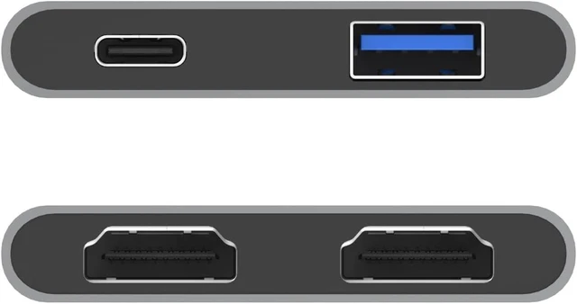 Alt view image 3 of 7 - Mobility Lab - ML305882 - HUB-USB-C Adapter - 4 in 1 - Space Grey