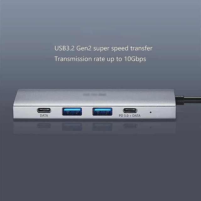 Alt view image 5 of 6 - KouRy Docking Station,5 in 1 USB C Hub Adapter USB C Dock with 4K HDMI, 2 USB 3.2 Gen2 Ports, USB C 3.2 Gen2 Ports, USB-C PD 3.0 Ports