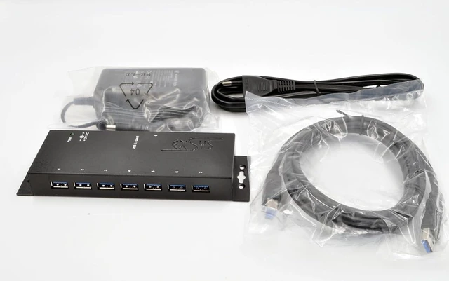 Alt view image 2 of 4 - EX-1188HMS-3 7 Ports USB 3.2 Gen1 Metal HUB with 15KV ESD Surge Protection