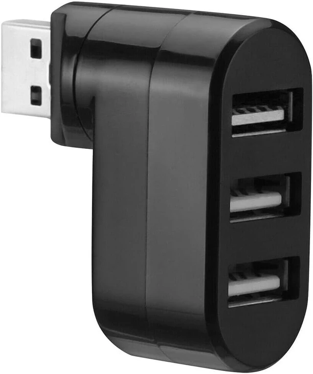 Alt view image 3 of 5 - Mini 3 Port USB 2.0 Rotate Splitter Adapter Hub for PC Laptop Notebook Expansion (3 Port USB 2.0)