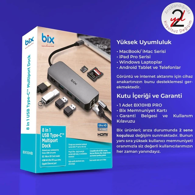 Alt view image 6 of 7 - 8 in 1 USB Type-C Multiport Dock USB Hub
