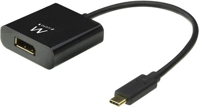 Main image of Ewent EW9825 USB-C to Displayport Cable, USB-C Displayport Cable Length 0,15m, 4K @ 60Hz USB-C Converter, Connect Additional Monitor to Laptop