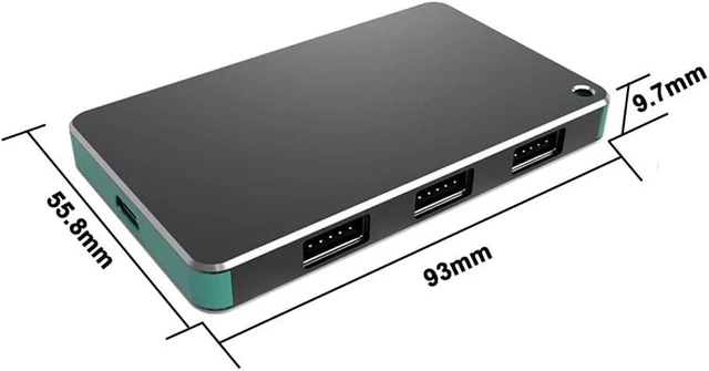 Alt view image 3 of 7 - 1Pcs Black USB C Hub Adapter,Type C Hub,1 USB-C Host Port,1 USB-C Charging Port,HDMI VGA for Laptop,Tablet or Smartphone