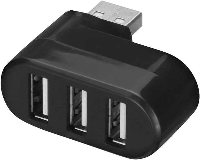 Alt view image 5 of 5 - Mini 3 Port USB 2.0 Rotate Splitter Adapter Hub for PC Laptop Notebook Expansion (3 Port USB 2.0)