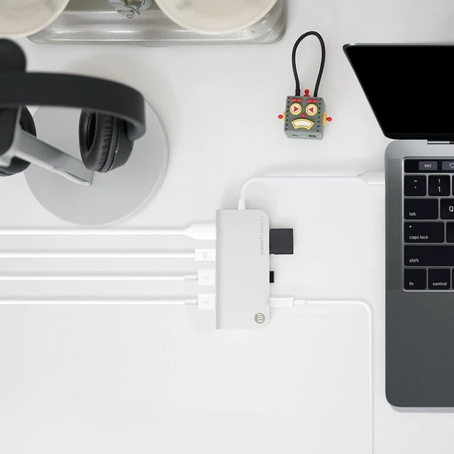 Alt view image 3 of 3 - Almighty Dock C2 Multi USB Type C Hub , sliver