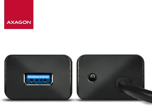 Alt view image 7 of 7 - AXAGON HUE-SA7BP Active/Passive USB 3.0 Hub with 7 USB Ports, 40 cm Cable, Includes Power Supply, 5 V/2 A, Ideal for Desk and Office