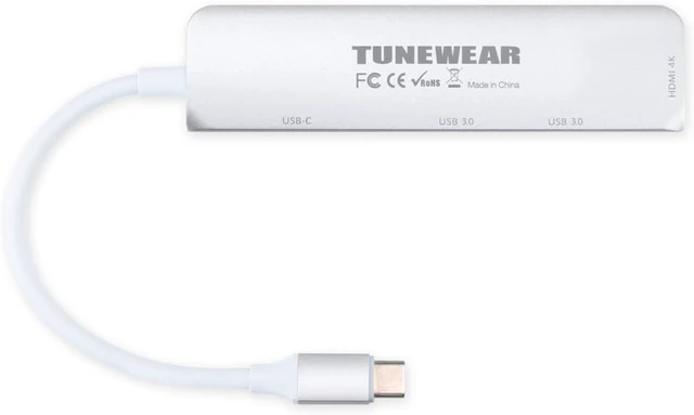 Alt view image 2 of 6 - Almighty Dock CM2 Multi USB-C Hub USB-A HDMI PD Compatible, Silver, TUN-OT-000035
