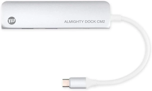 Main image of Almighty Dock CM2 Multi USB-C Hub USB-A HDMI PD Compatible, Silver, TUN-OT-000035