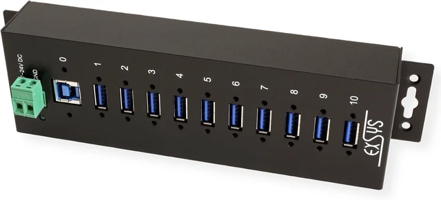 Alt view image 2 of 4 - (Gen 1) Type B 5000MBIT/S Black (1110HMVS USB 3.0 Interface Hub Ports USB 3.0 HUB (Gen 1) Type B, USB 3.0 (1) Type A; 5000 Mbit/s; USB (24, Black)