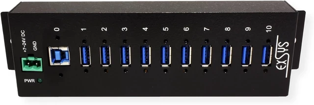 Alt view image 4 of 4 - (Gen 1) Type B 5000MBIT/S Black (1110HMVS USB 3.0 Interface Hub Ports USB 3.0 HUB (Gen 1) Type B, USB 3.0 (1) Type A; 5000 Mbit/s; USB (24, Black)