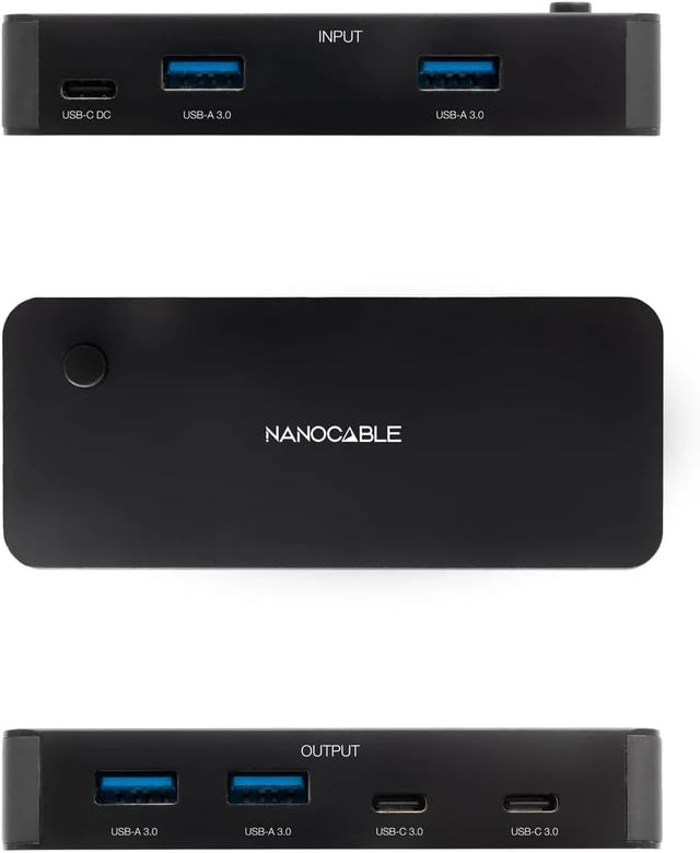 Alt view image 5 of 7 - NANOCABLE 10.12.0011 Switch 2 x USB 3.0 to 2 x USB-A 3.0 + 2 x USB-C 3.0