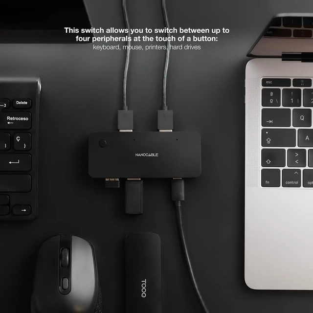 Alt view image 4 of 7 - NANOCABLE 10.12.0011 Switch 2 x USB 3.0 to 2 x USB-A 3.0 + 2 x USB-C 3.0