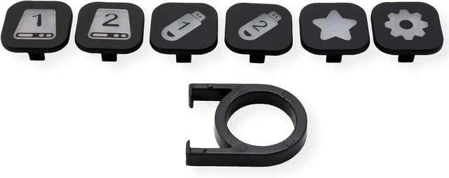 Alt view image 5 of 7 - ROLINE USB 3.2 Gen 1 Hub, 7 Ports, Interchangeable Buttons, Type A Connection Cable