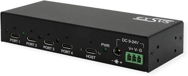Main image of EX-12294HMS 4 Port USB 3.2 Metal Hub 4X C