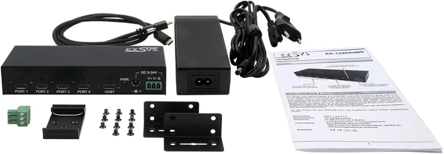 Alt view image 4 of 5 - EX-12294HMS 4 Port USB 3.2 Metal Hub 4X C