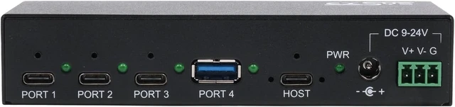 Alt view image 3 of 5 - EX-12293HMS 4 Port USB 3.2 Metal HUB 3X C and 1x A Ports
