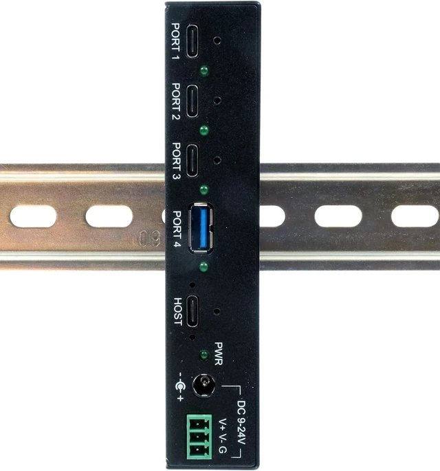 Alt view image 2 of 5 - EX-12293HMS 4 Port USB 3.2 Metal HUB 3X C and 1x A Ports