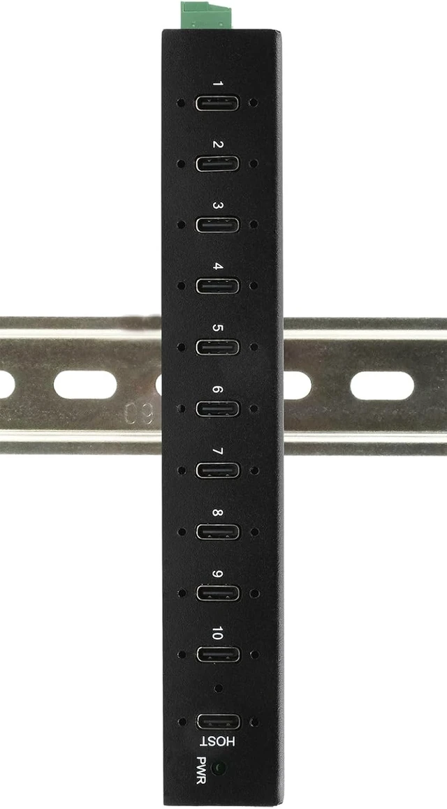 Alt view image 3 of 5 - EX-12277HMS 10-Port USB 3.2 Gen 2 Metal Hub with 10x C Ports