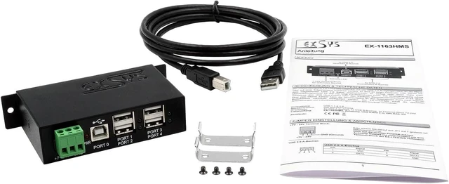 Alt view image 5 of 5 - EX-1163HMS USB 2.0 Hub Metal 4-Port