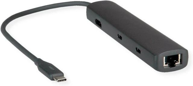 Main image of ROLINE Docking Station USB Type C, 8K30 HDMI, USB 3.2 Gen 2 (Type A + C), PD, 2.5GbE LAN