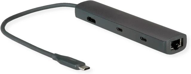 Alt view image 3 of 4 - ROLINE Docking Station USB Type C, 8K30 HDMI, USB 3.2 Gen 2 (Type A + C), PD, 2.5GbE LAN