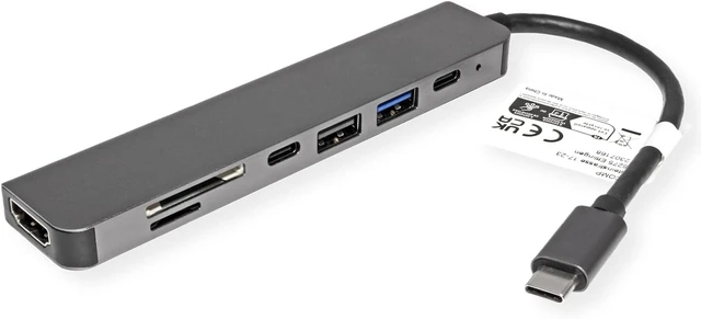 Alt view image 2 of 3 - VALUE USB Type C Docking Station, HDMI 4K60, 2X USB 2.0 (A+C) + 1x USB3.2 Gen1 (A), 1x PD, 1x SD/TF