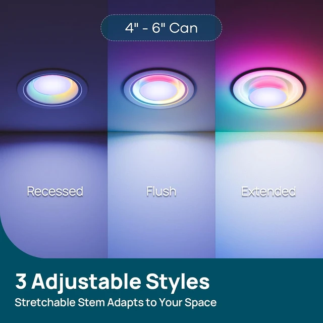 Alt view image 4 of 7 - Linkind Matter BR30 Smart Light Bulbs, Alexa/Apple/Google Home, 4 Pack