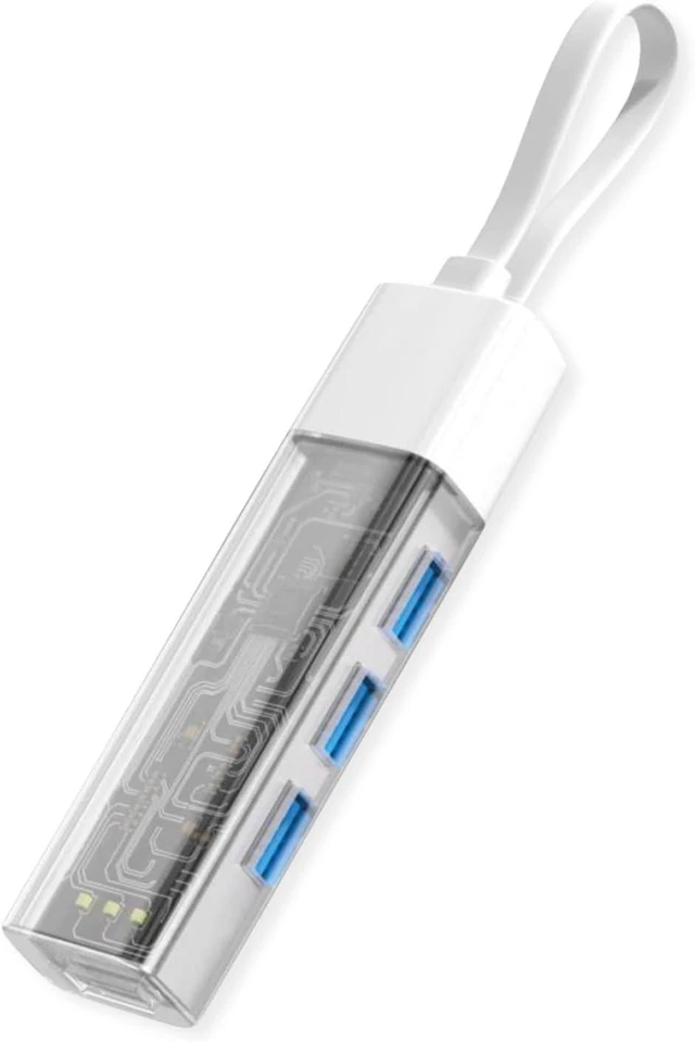 Main image of ROLINE Mobile USB 3.2 Gen 1 Hub, 4-Way, Type A+C Connection Cable