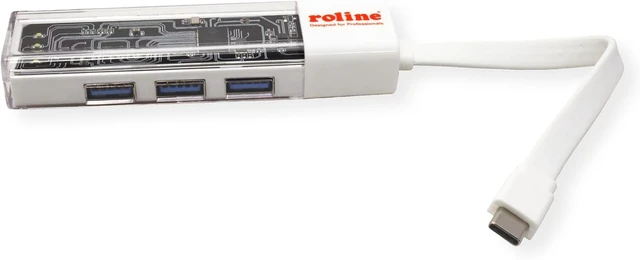 Alt view image 5 of 7 - ROLINE Mobile USB 3.2 Gen 1 Hub, 4-Way, Type A+C Connection Cable