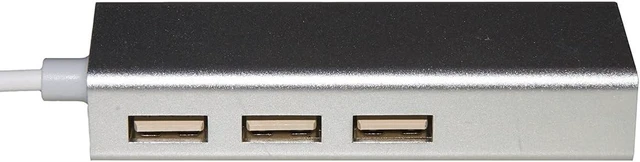 Main image of LINK LKADAT127 USB Type C Male Adapter with Network Socket Rj45 10/100 + Hub 3 USB 2.0 Ports