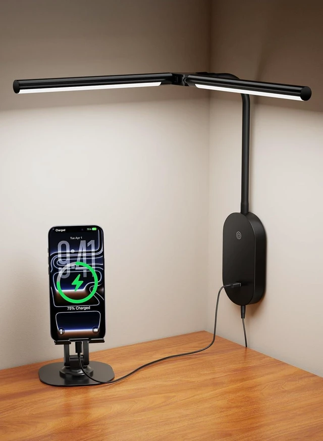 Main image of deeloop Wall Reading Light, Dual LED Bars, USB Port, Touch Dimming