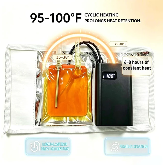 Alt view image 5 of 6 - Electric Liquid Warmer - 6-8 Hours Heat Retention, Leak-Proof Silicone Seal
