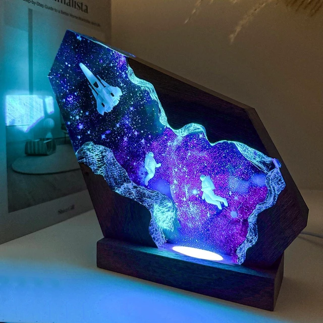 Main image of Handcrafted Astronaut Resin Lamp for Bedroom Decor