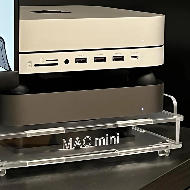 Alt view image 7 of 7 - Mac mini Mount,Mini Cooling Fan Design,Super Strong Wind Modification Chassis,Equipped with a 5.5 Inches Silent Fan for Heat Sink,USB Power Supply(Transparent)