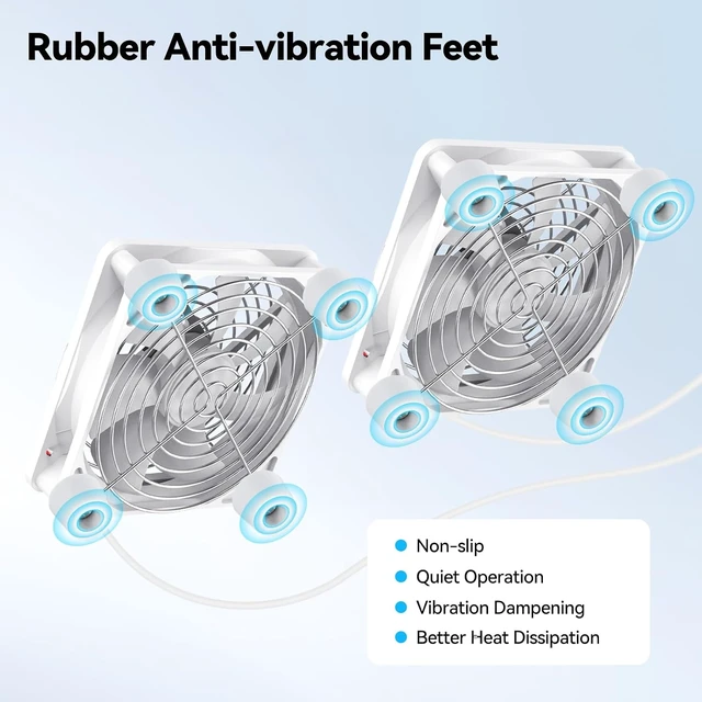 Alt view image 2 of 7 - aceyoon Dual-Row 120mm USB Fan, High Speed 5V USB Port Heatsink Cooling Fan