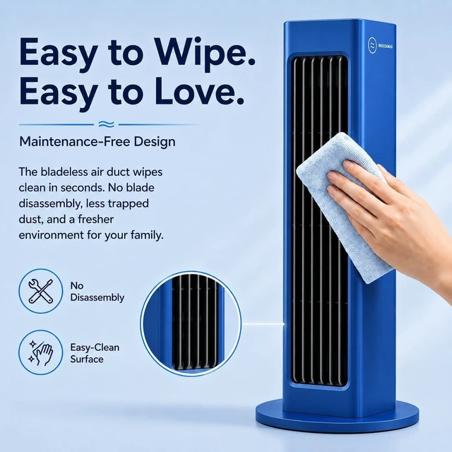 Alt view image 6 of 7 - 2-in-1 Bladeless Fan - New Version Cordless Rechargeable