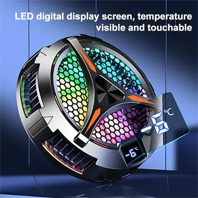 Alt view image 4 of 4 - X42 Magnetic Semiconductor Game Cooler with Display Fast Cooling Fan Radiator for Tablet Universal Cool Heat Sink