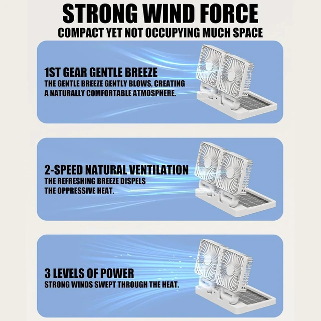 Alt view image 5 of 7 - USB Solar Car Ventilation Fan Effective Cooling Odors Removal Solar Car Ventilation Fan