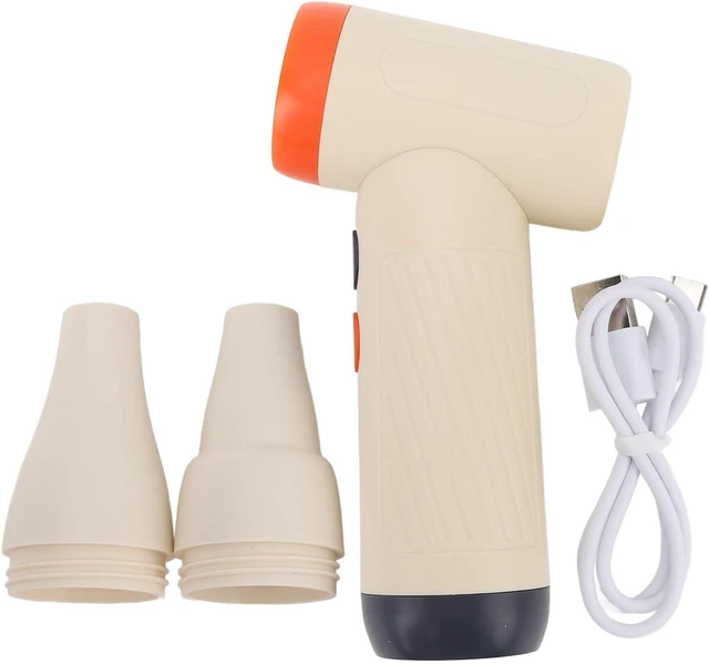 Alt view image 7 of 7 - Handheld Fan, Powerful Mini Portable USB Rechargeable Turbine Bladeless Fan with Strong Wind for Outdoor, Indoor, Car, Travel, Camping, Office, Beach, Home, Personal Use