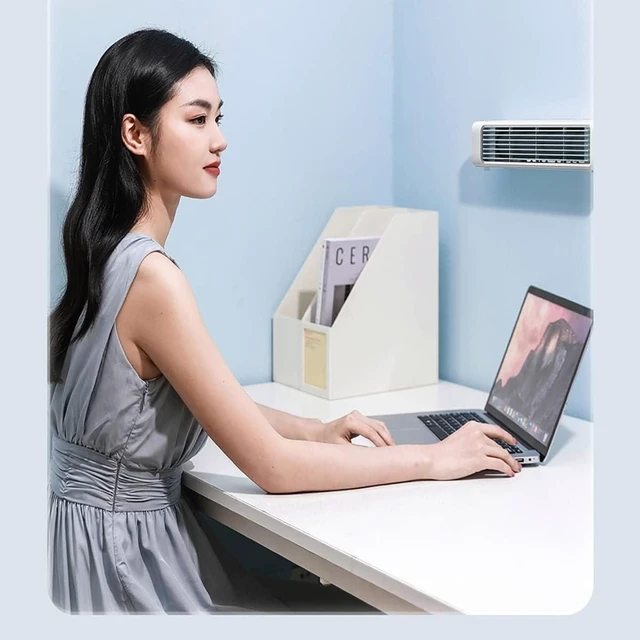 Alt view image 3 of 7 - Portable Fan,Small USB Desk Personal Fan,Desktop Fan,Tower Fan,Portable Floor Bladeless Fan for Office, Dormitory, Bedroom, Living Room, Camping,car (Color : Blue)