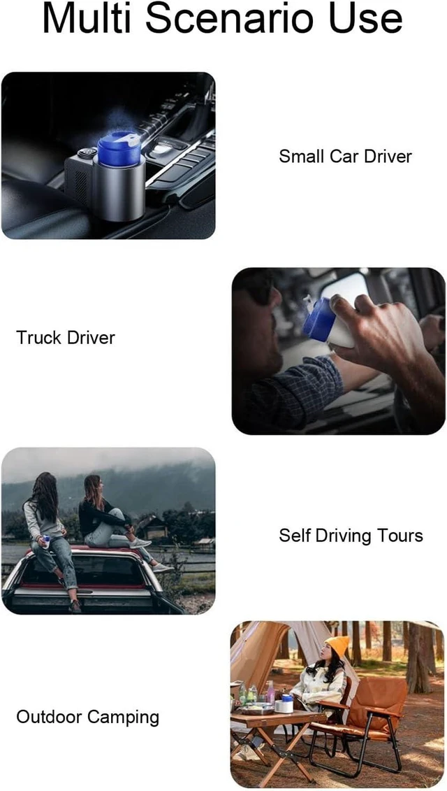 Alt view image 4 of 7 - Car Cup Warmer Cooler Smart Car Cup Car Cooling Heating Cup 12V Universal Smart Cooler Warmer Mug Holder for Daily Driving and Business Travel