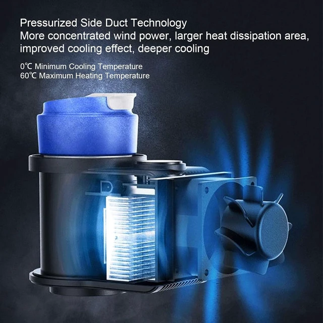 Alt view image 2 of 7 - Car Cup Warmer Cooler Smart Car Cup Car Cooling Heating Cup 12V Universal Smart Cooler Warmer Mug Holder for Daily Driving and Business Travel