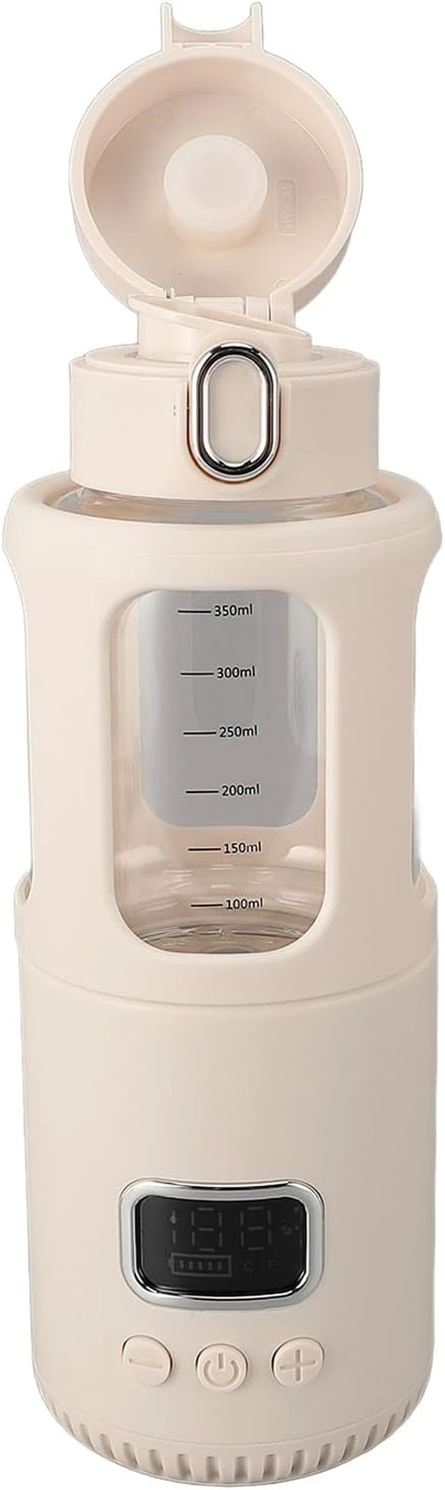 Alt view image 4 of 7 - Portable Water Warmer, Milk Warmer for Travel with 18000mAh USB Rechargeable Battery, Adjustable Temperature Control 37-55, 350ML Capacity, Stainless Steel Heat Resistan